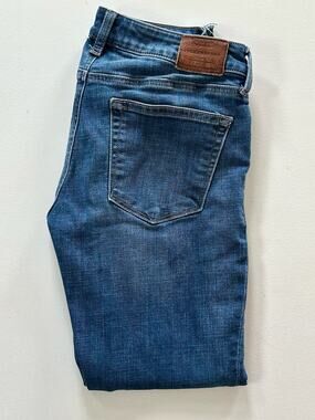 Lucky Brand Lolita Crop Jeans Women's 2/26 Mid Rise Med Wash Raw Hem Denim